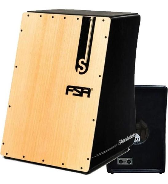 Imagem de Cajon fsa standard preto elétrico fs2501 captação dupla