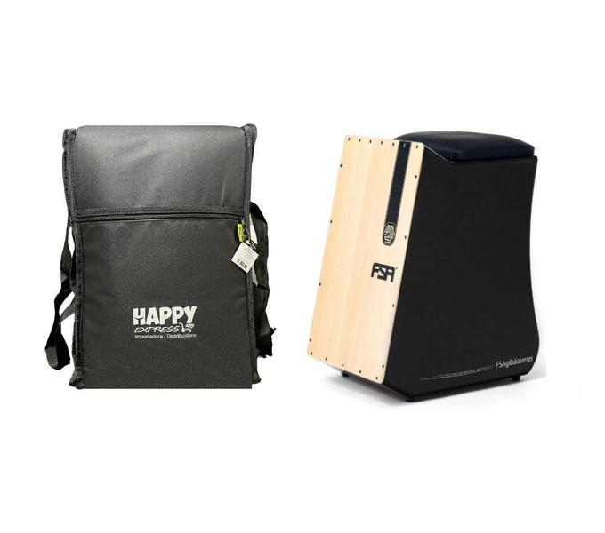 Imagem de Cajon Gibão FGB6501 Preto Elétrico de Madeira c/ Capa