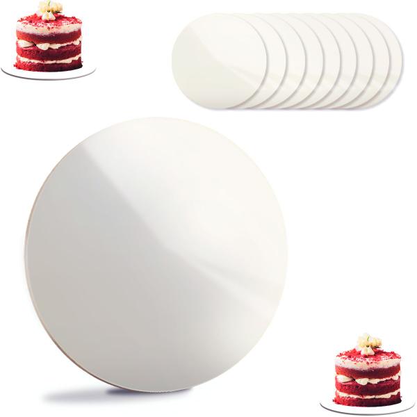 Imagem de Cake Board 15cm MDF 3mm Liso 10 Un Prato Para Bolo Confeitaria