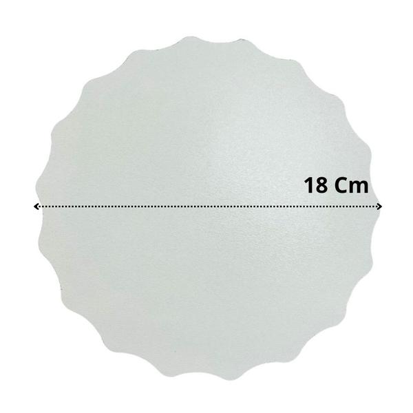 Imagem de Cake Board 18 Cm Base para Bolo Ondulada 5 Unidades Mdf Branco  Digoarts 