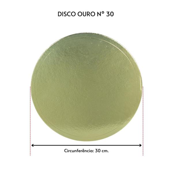 Imagem de Cake board disco ouro para bolo 30cm. Com 50 un.