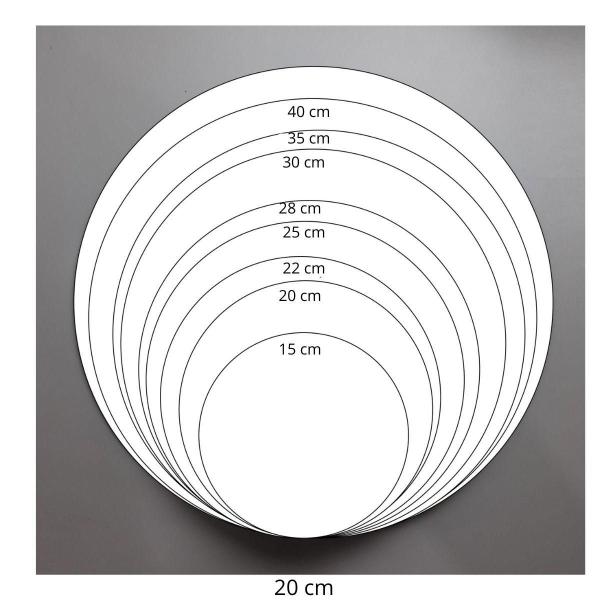 Imagem de Cake Board Diversos tamanhos Kit c/10 unids em MDF 3mm Base p/ Bolos Cakeboards Confeitaria 28 cm