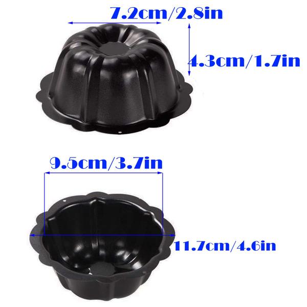 Imagem de Cake Pan Mantouxixi, aço carbono, antiaderente, 11,7 cm, redondo, pacote com 4