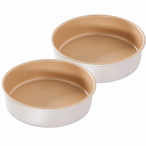 Imagem de Cake Pans Nordic Ware, 9 formas redondas de alumínio natural antiaderente (pacote com 2)