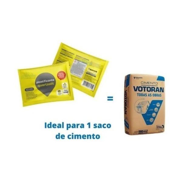 Imagem de Cal Aditivo Plastificante 100ml Sache Cimento Reboco Obras