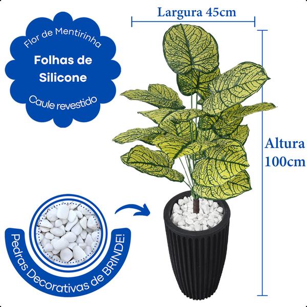 Imagem de Caladium Bulbo Artificial Tinhorão Grande Vaso Decoração