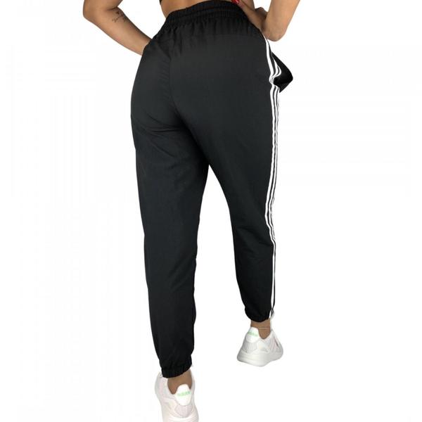 Imagem de Calça Adidas Essentials 7/8 3 Listras Feminino - Preto e Branco