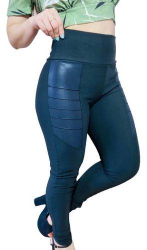 Imagem de Calça Cirre Cos Largo Montaria Legging Preta Confortável