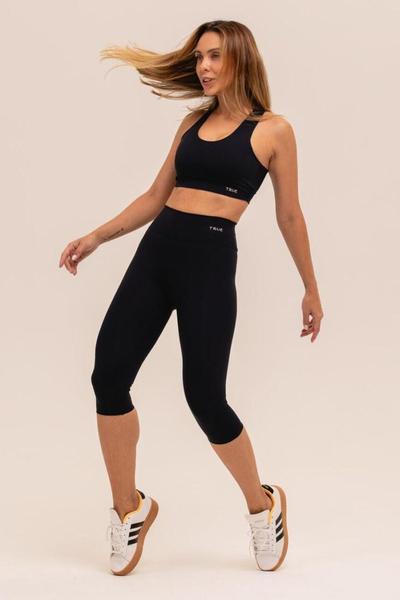 Imagem de Calça Corsário Legging Capri para Academia em Tecido Emana para Lipedema Zero Transparência