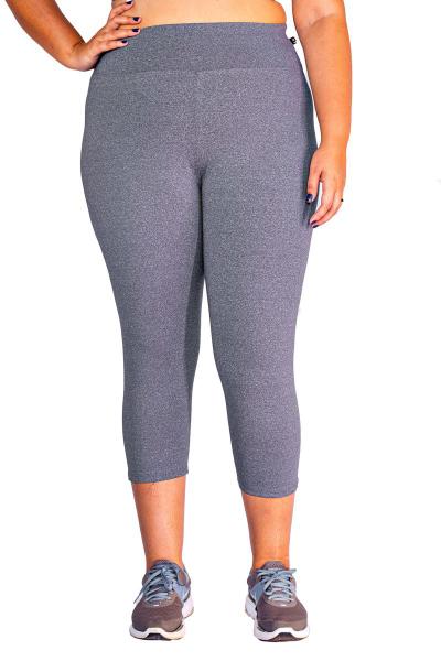 Imagem de Calça Corsário Plus Size Wolfox Academia Ou Dia A Dia Cintura Alta Feminina