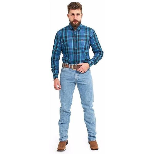 Calça Country Masculina Jeans Grosso Tradicional Reto Lycra