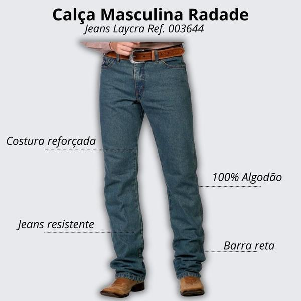 Calça Country Masculina Jeans Original Radade Relax Fit Blue