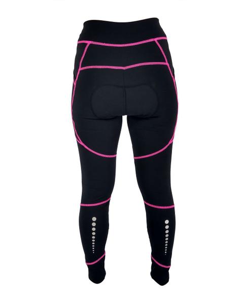 Imagem de Calça de Ciclismo Villa Sports Feminina Schurz Forro Gel ROSA FLÚOR ROSA FLÚOR