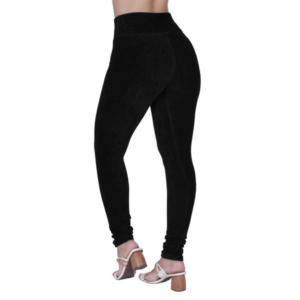 Imagem de Calça de Veludo Legging Cotelê Cintura Alta Térmica Feminino