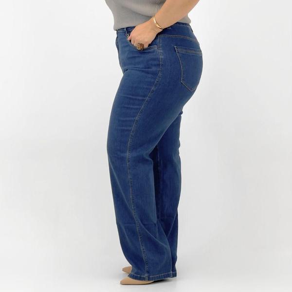 Imagem de Calça Detox Jeans Reta Plus Size Feminina