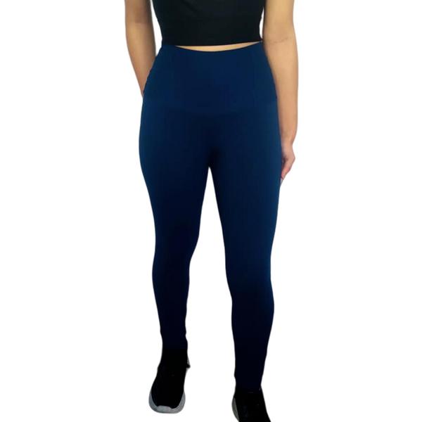 Imagem de Calça Feminina Legging Justa Cós Cintura Alta Lisa Suplex Pp ao Plus Size