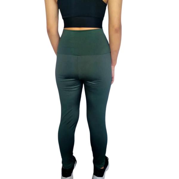 Imagem de Calça Feminina Legging Justa Cós Cintura Alta Lisa Suplex Pp ao Plus Size