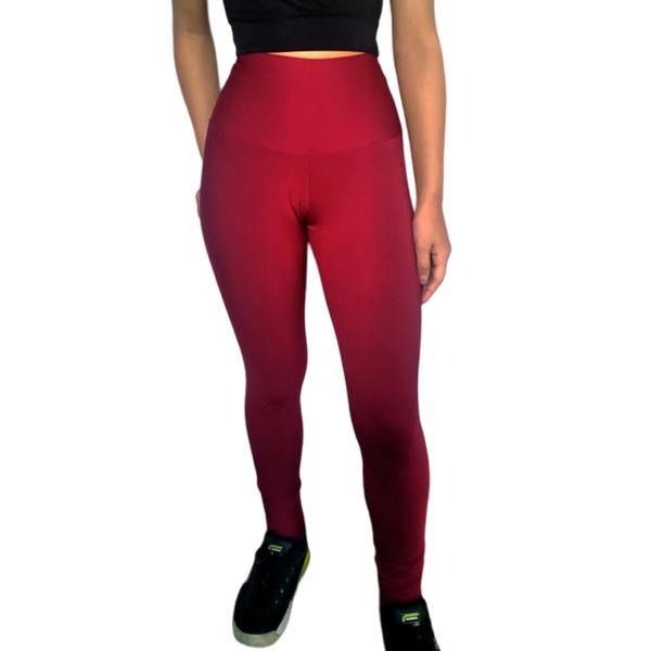 Imagem de Calça Feminina Legging Justa Cós Cintura Alta Lisa Suplex Pp ao Plus Size