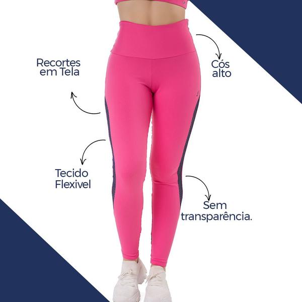 Imagem de Calça Feminina Legging Leg Fitness Fit Esportiva Sport Para Academia Tamanhos Plus EG1 Ao EG3