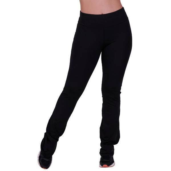 Imagem de Calça Flare Bailarina Legging Fitness Cintura Alta de Academia Francine