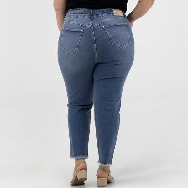 Imagem de Calça Geração Moderna Jeans Cropped Plus Size com Strass Feminina