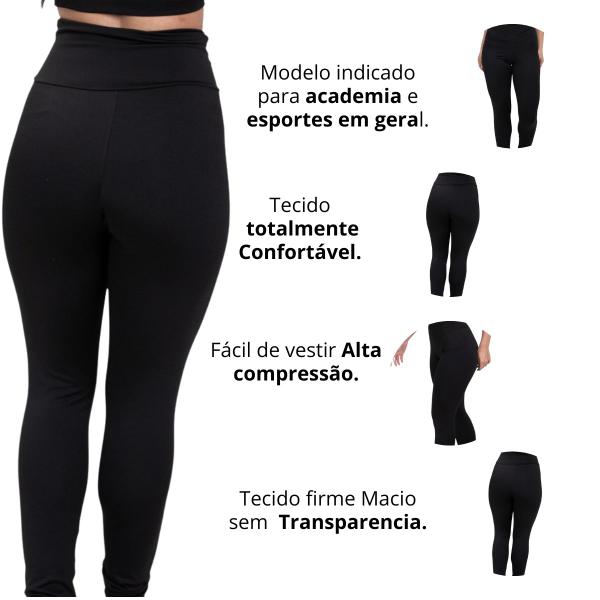 Imagem de Calça Ginástica Tipo Legue Corpo Modelado Cintura Alta Macia