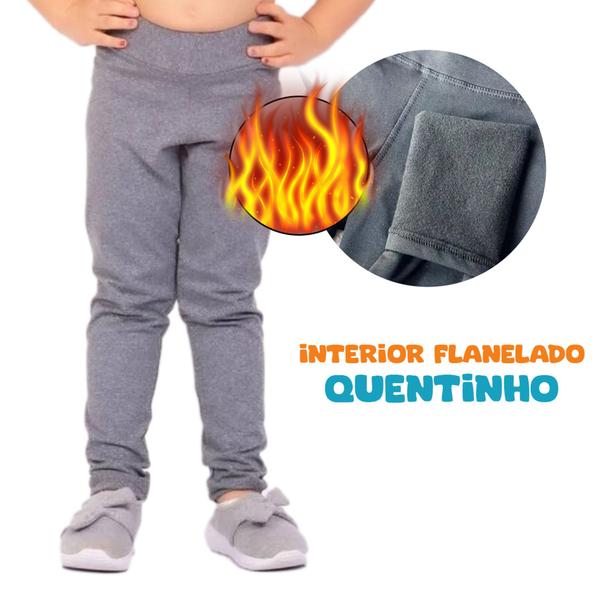 Imagem de Calça Infantil Premium Peluciada Flanelada Para O Inverno Segunda Pele