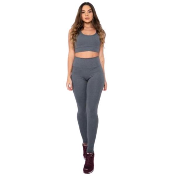 Imagem de Calça Leg Fitness ou Dia a Dia Lisa Feminina Suplex Cós Alto LEGGING MODA VERÃO