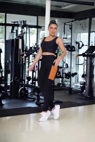 Imagem de Calça Leg Legging COM BOLSOS Cintura Alta Fitness Treino Casual Corrida Academia Cores 656