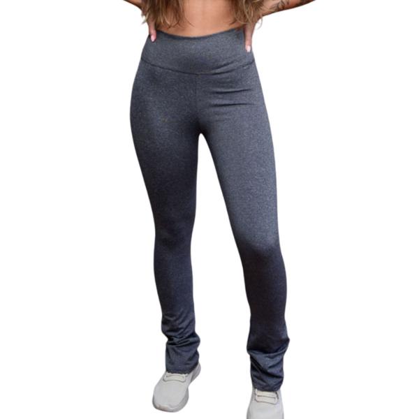 Imagem de Calça Leg Legging Flare Feminina Poliamida Suplex Boca de Sino Cintura Alta