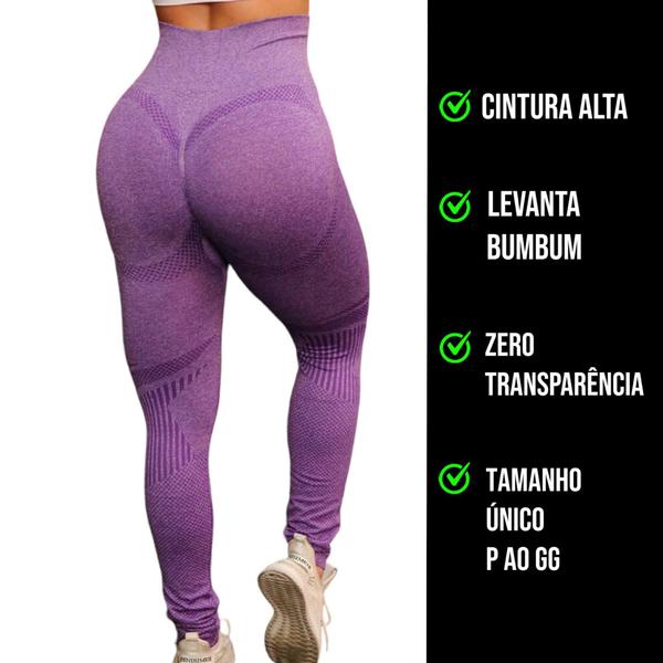 Imagem de Calça Leg Legging TEXTURIZADA LEVANTA BUMBUM Cintura Alta Fitness Treino Corrida Academia 878