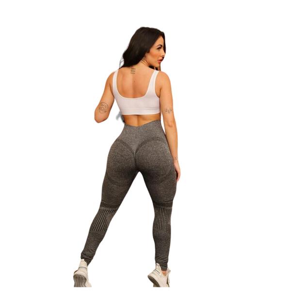 Imagem de Calça Leg Legging TEXTURIZADA LEVANTA BUMBUM Cintura Alta Fitness Treino Corrida Academia 878