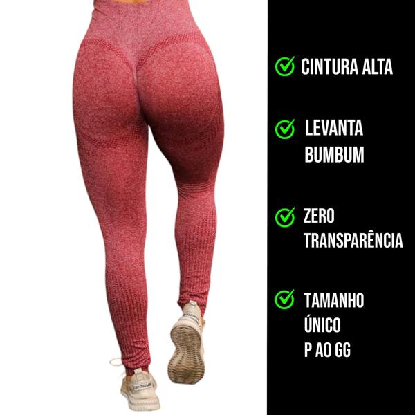 Imagem de Calça Leg Legging TEXTURIZADA LEVANTA BUMBUM Cintura Alta Fitness Treino Corrida Academia 878