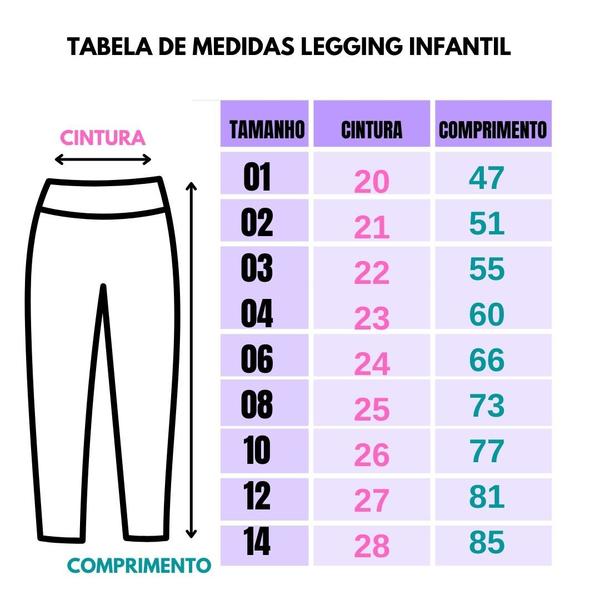 Imagem de Calça Leg Térmica Infantil Juvenil Flanelada Peluciada