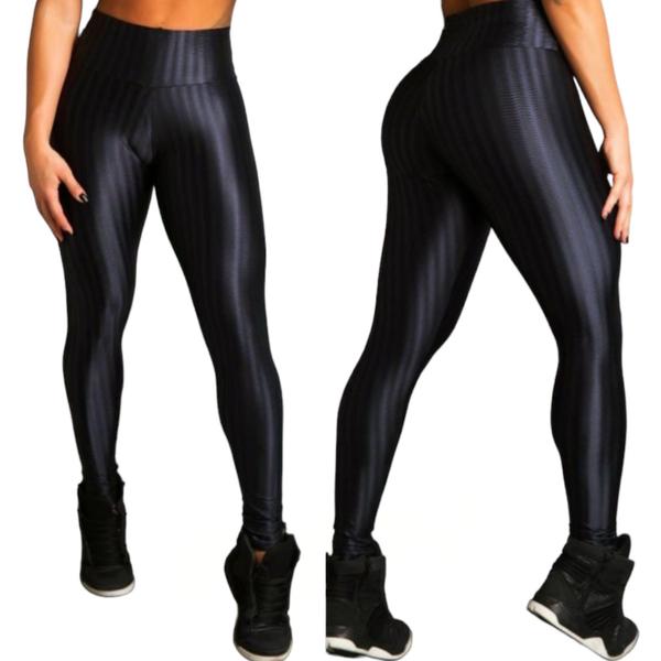 Imagem de Calça Legging 3D POLIAMIDA Leg Fitness Academia Corrida Yoga Cós Alto Feminina 564