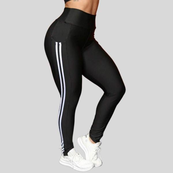 Imagem de Calça Legging Academia Cintura Alta Fitness Suplex com Bolso