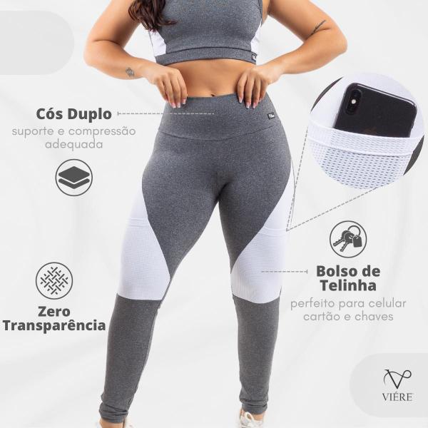 Imagem de Calça Legging Academia Zero Transparencia com Bolso Viére