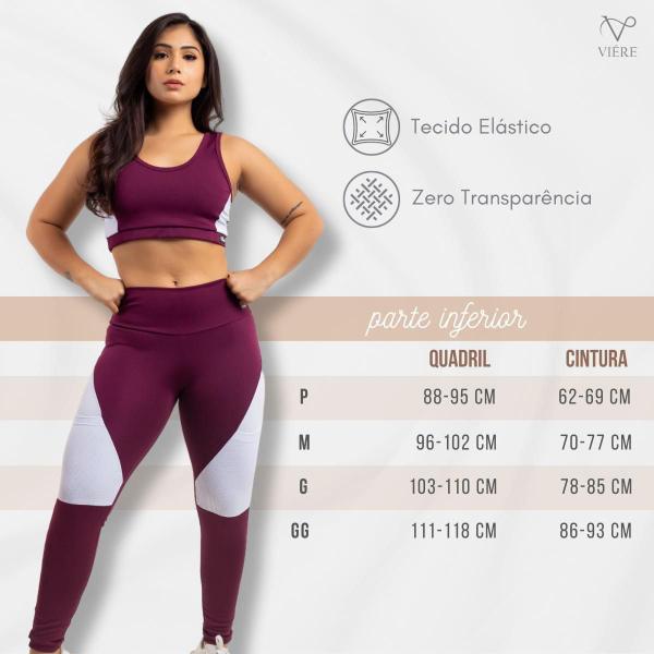 Imagem de Calça Legging Academia Zero Transparencia com Bolso Viére