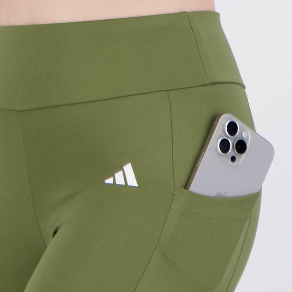 Imagem de Calça Legging Adidas Pocket Corrida com Bolso Feminina Verde