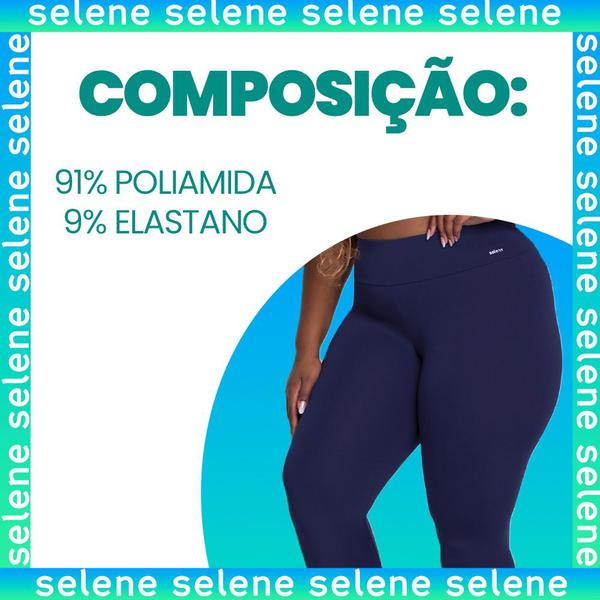 Imagem de Calça Legging Básica Selene Plus Size Feminina Cintura Alta