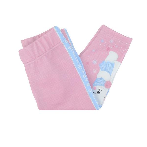 Imagem de Calça Legging Bebê Feminina Kukiê Baby Ursinho Rosa - 71910