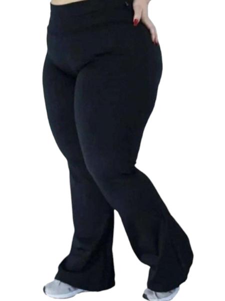 Imagem de Calça Legging Boca De Sino Flare Premium Plus Size Cós Alto