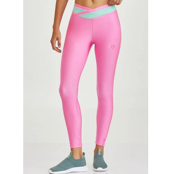 Imagem de Calça Legging Caju Brasil Cós Transpassado Rosa