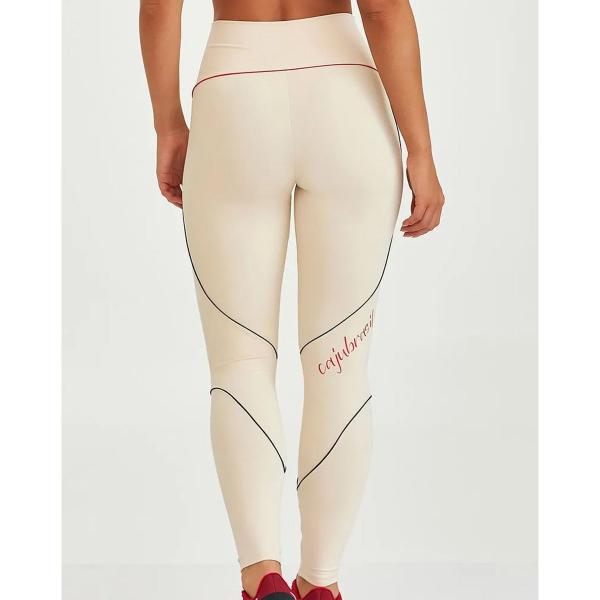 Imagem de Calça Legging Caju Brasil Feminina Nakay Cós Alto Off White