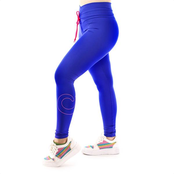 Imagem de Calça Legging Caju Brasil NZ Com Cadarço e Silk Azul Planetário - Feminino