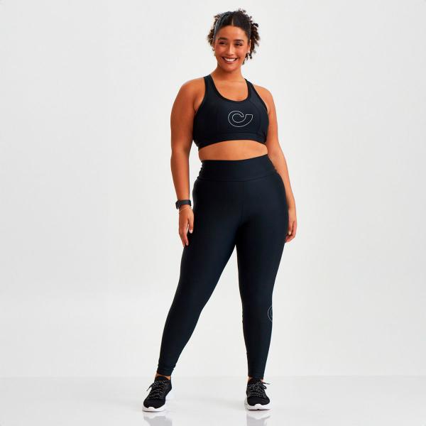 Imagem de Calça Legging Caju Brasil Plus Size Atletika Preto - Feminino