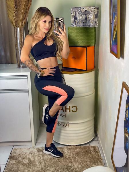 Imagem de Calça Legging Capri Corsário Dry Feminina  Academia Fitness