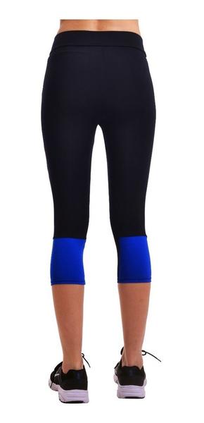 Imagem de Calça Legging  Capri Fitness em Power Suplex Detalhe Azul