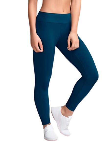 Imagem de Calça Legging Cintura Alta Feminina Suplex Lisa Treino Cores Basicas