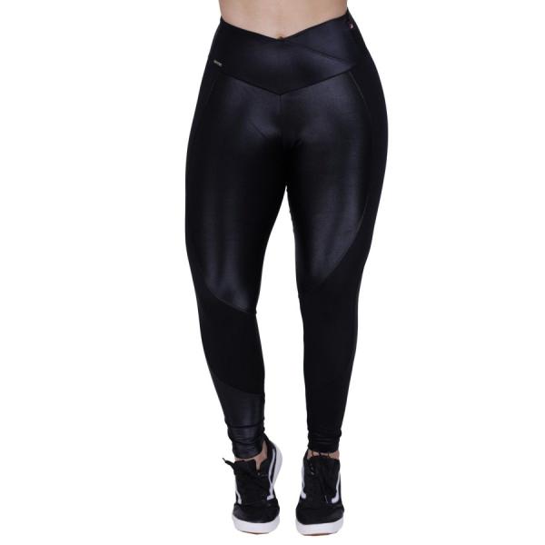 Imagem de Calça legging cirre liso poliamida cós transpasse